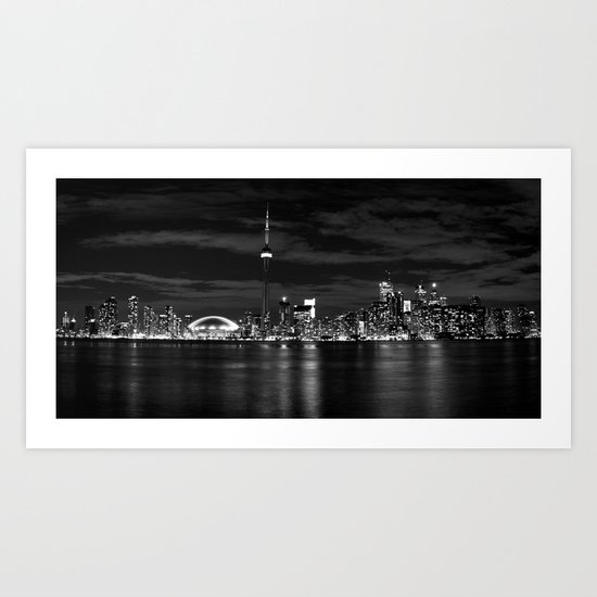 Toronto Skyline, Monocrome Art Print