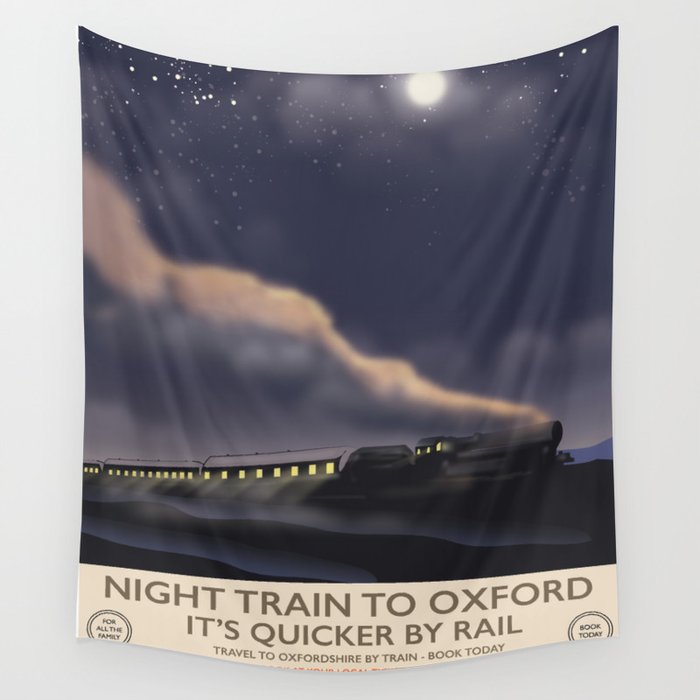 Night train to Oxford Wall Tapestry