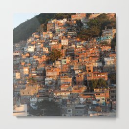 Brazil Photography - Beautiful City On A Hill In The Sunset Metal Print