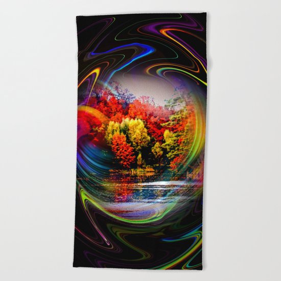 Abstract Perfection 42 Autumn Beach Towel