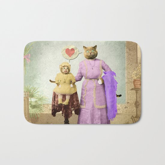 Momma Kitty Loves Her Kitten Bath Mat