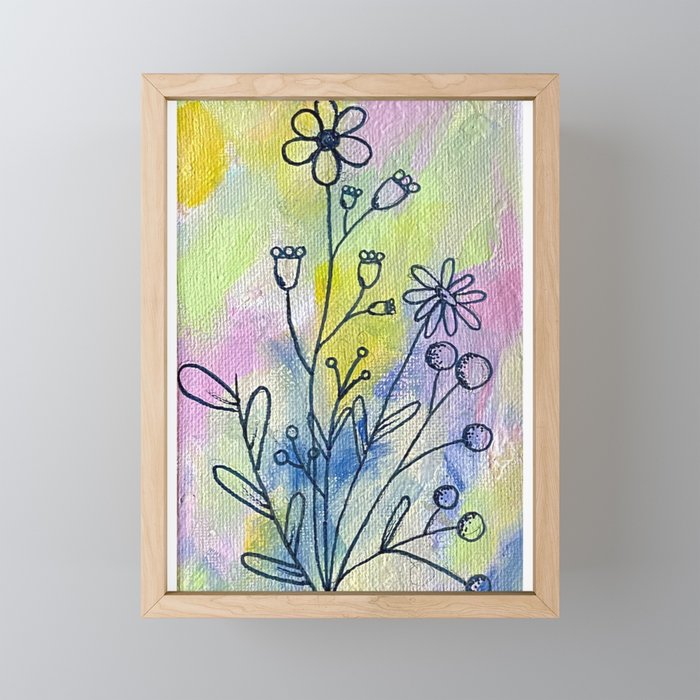 Color of Flowers Framed Mini Art Print