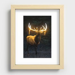 Deer Canvas, Deer Wall Art, Deer Polygon Artwork, Polygon Wall Art, Modern Wall Art, Abstract Canvas, Animal Canvas, Deer Poster, Deer Decor Recessed Framed Print