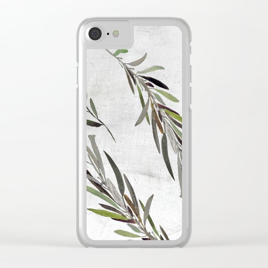 Eucalyptus Leaves White Clear iPhone Case