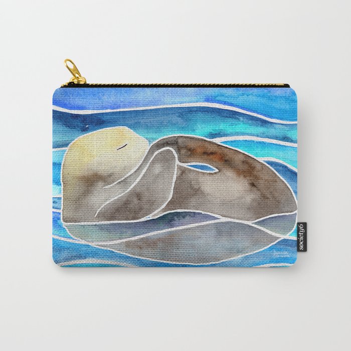 Sea Otter - Curled Carry-All Pouch