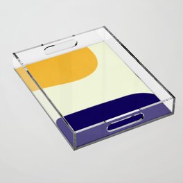 Abstract Geometric Shape Blured Acrylic Tray