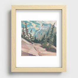 Rundle from Sleeping Buffalo Mountain (Tunnel) Recessed Framed Print