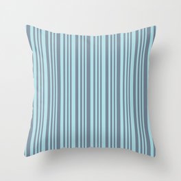 [ Thumbnail: Light Slate Gray and Powder Blue Colored Lines/Stripes Pattern Throw Pillow ]