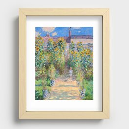 Claude Monet - The Artist's Garden at Vetheuil Recessed Framed Print
