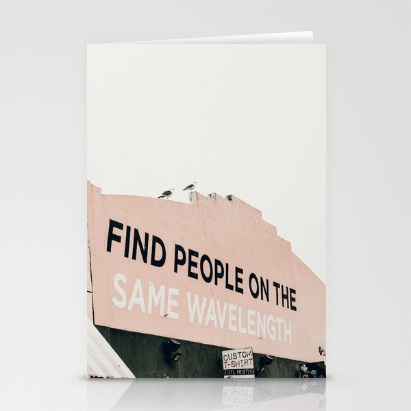 Find People on the Same Wavelength Stationery Cards