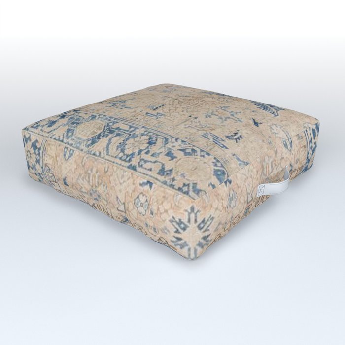 Beige and Blue persian carpet Outdoor Floor Cushion