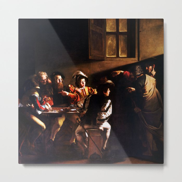 Caravaggio The Calling of St Matthew Metal Print
