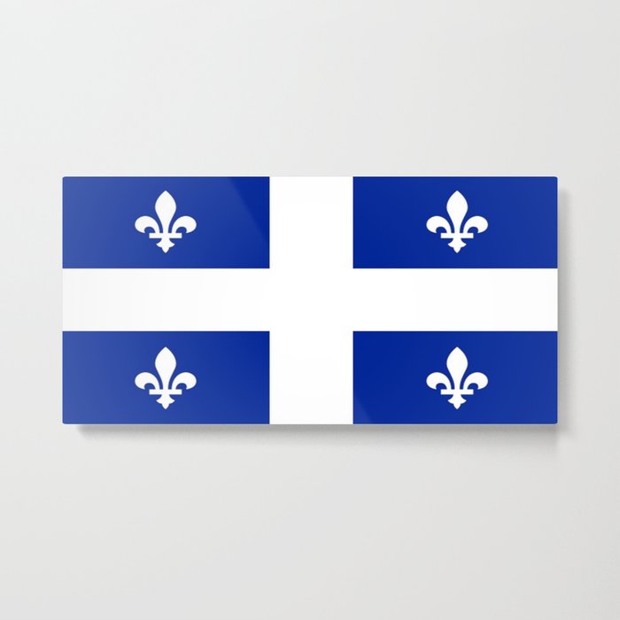 Flag of Quebec Metal Print
