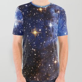 Blue Galaxy All Over Graphic Tee
