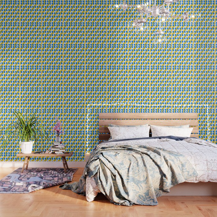 Patterns Abstract Blue Yellow White Wallpaper