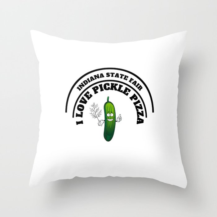  The Indiana State Fair Pickle Pizza by TeamJoks Throw Pillow