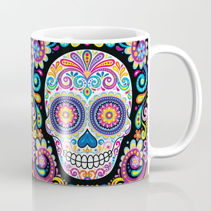 Sugar Skull Mug Day of the Dead Coffee Mug, 