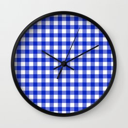 Plaid (blue/white) Wall Clock