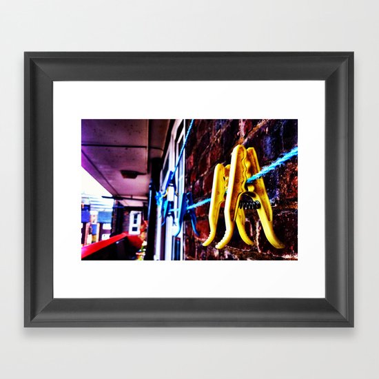 Pegs Framed Art Print