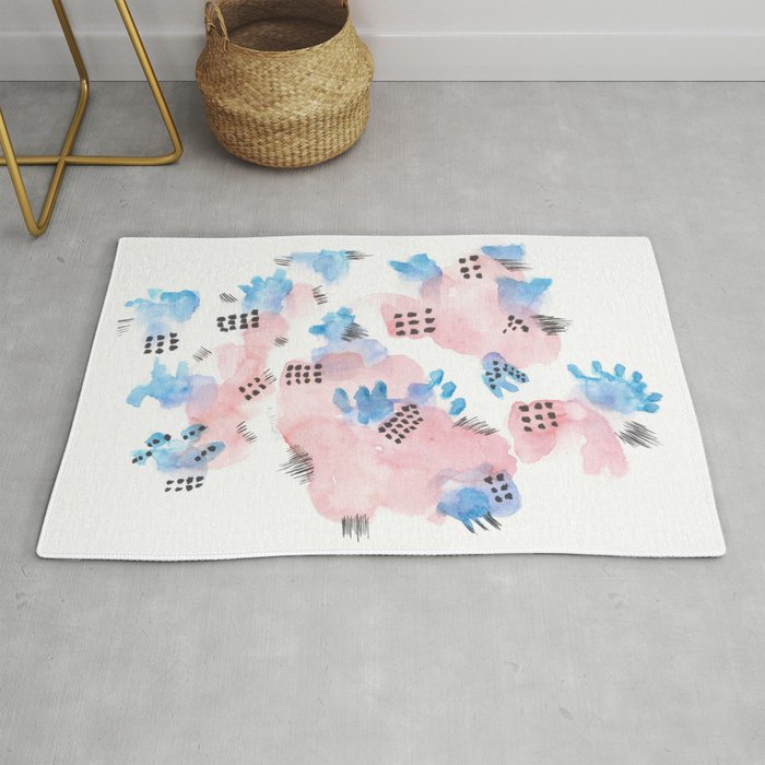 Abstract Art 70327 Watercolor Scandic Inspo 8 |Modern Watercolor Art | Abstract Watercolors Rug