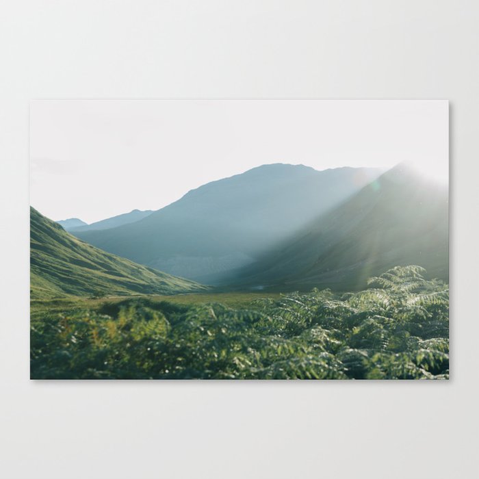 Sunburst in a field in Scotland - Landscape Photography Canvas Print