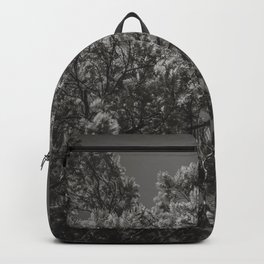 Jungle Leaves - Black and White - Real Tree #5 Backpack