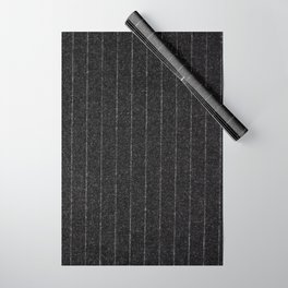 Charcoal Grey Pinstripe Wrapping Paper