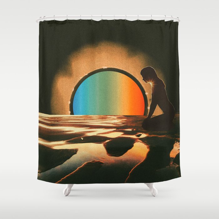 Sunset meditate Shower Curtain
