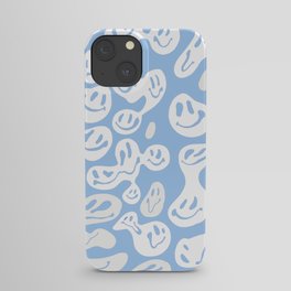 Pastel Blue Dripping Smiley iPhone Case