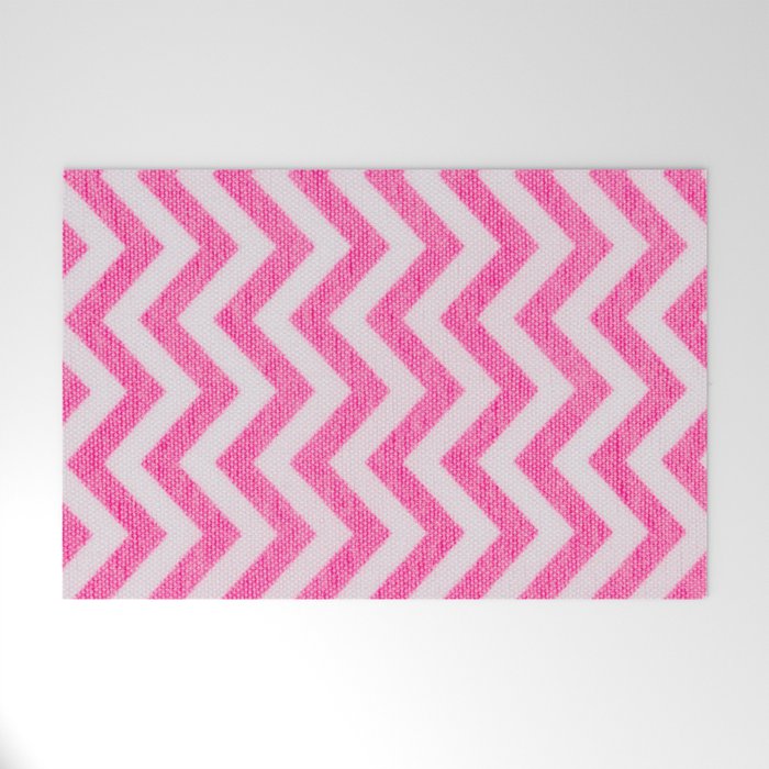 Preppy Pink Fabric Welcome Mat