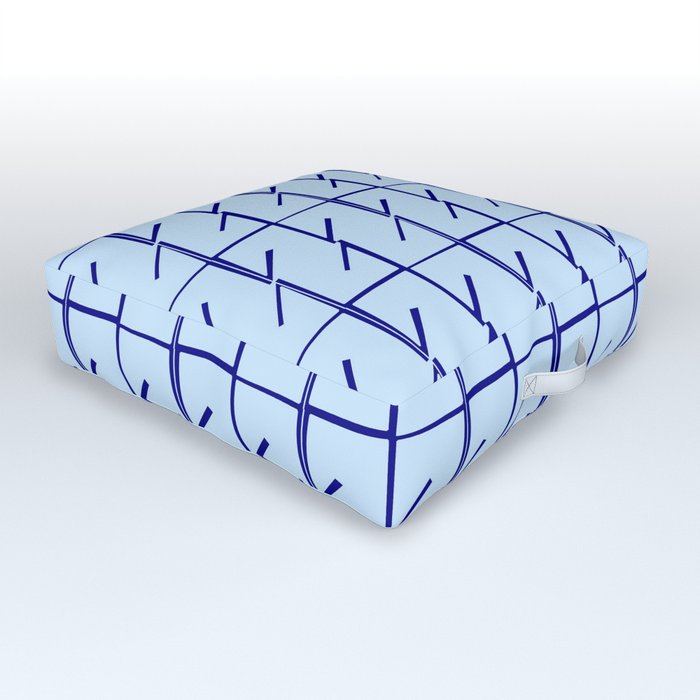 Antic pattern 11- from LBK blue Outdoor Floor Cushion