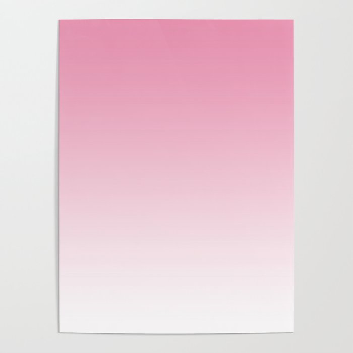 Aria Pink and White Gradient Poster