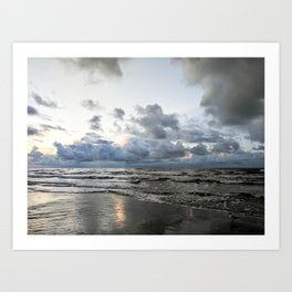 Mornings Are a Beach Art Print | Tx, Portaransas, Texas, Sunrise, Travel, Saturation, Beach, Saturated, Sky, Digital 