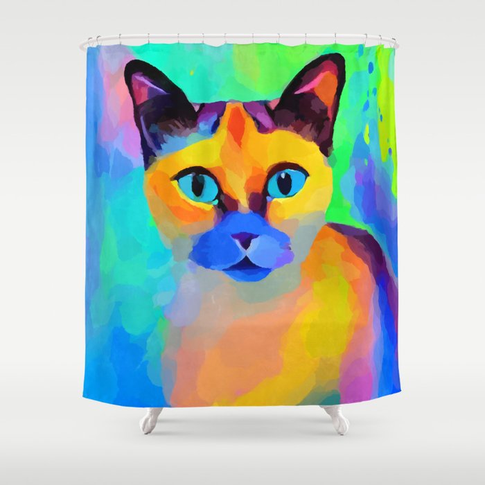 Siamese Cat 4 Shower Curtain