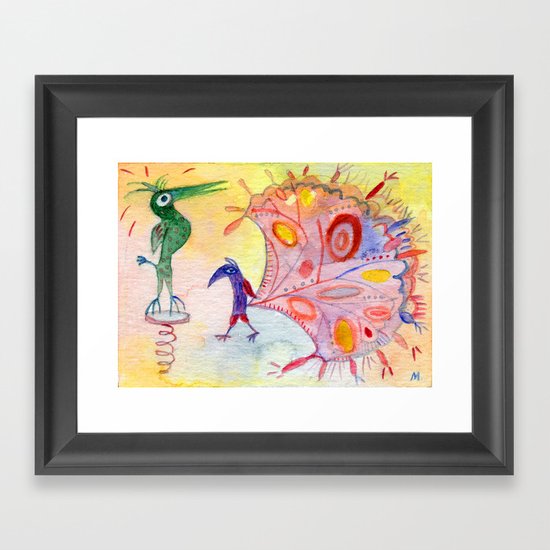 optimist and pessimist Framed Art Print