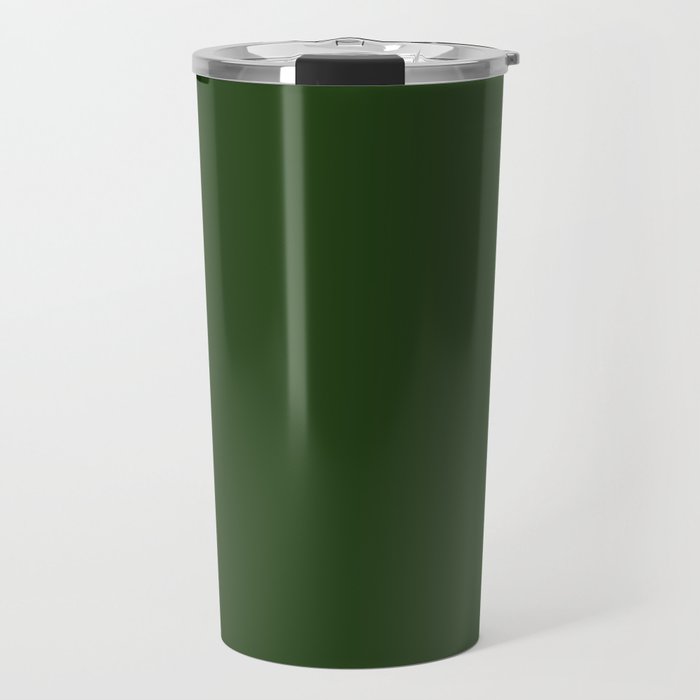 Solid Dark Forest Green Simple Solid Color All Over Print Travel Mug