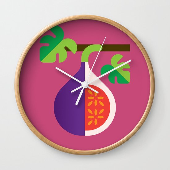 Fruit: Fig Wall Clock