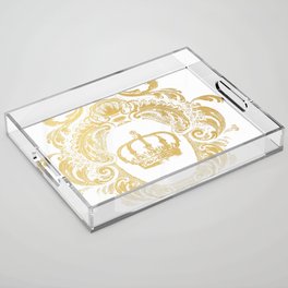 Gold Crown Acrylic Tray