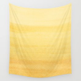 Yellow Watercolor Ombre Pattern Wall Tapestry