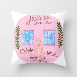 Yoga with Adriene Embroidery Throw Pillow