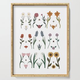 Women's Anatomy Wildflower Torso Art Chart Serving Tray