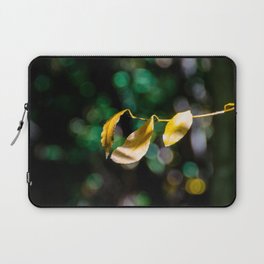 Yellow leaves in colorful bokeh Laptop Sleeve