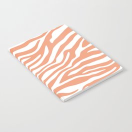 Coral Zebra Animal Print Notebook