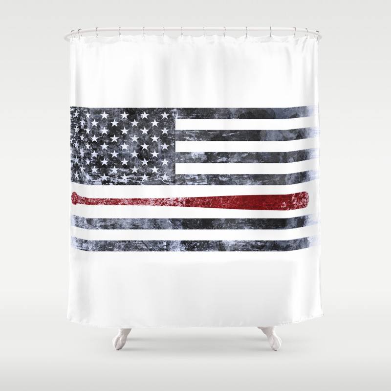 Baseball Shower Curtain By Fouur Society6