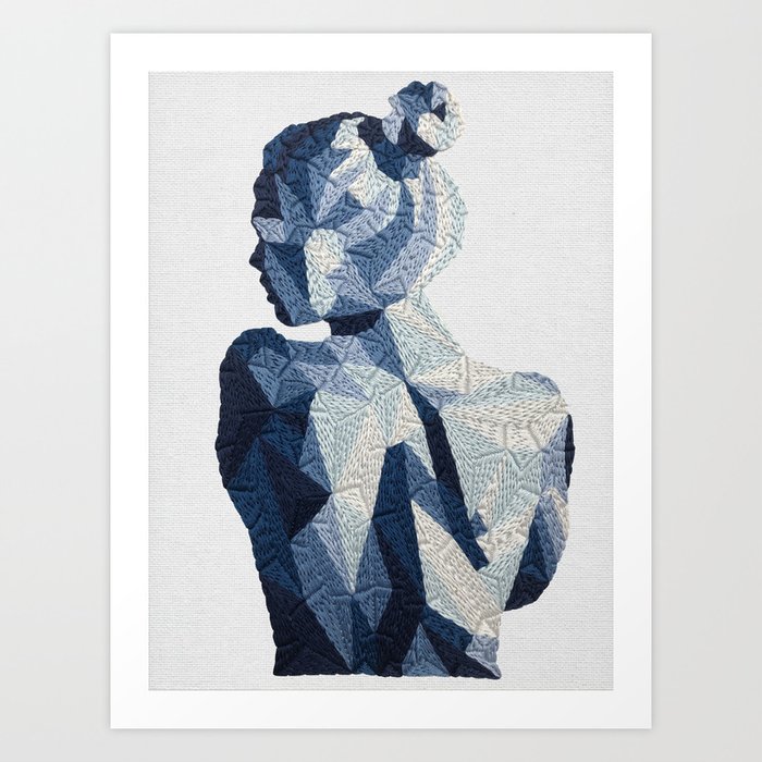 Femme 2 [Blue] Art Print