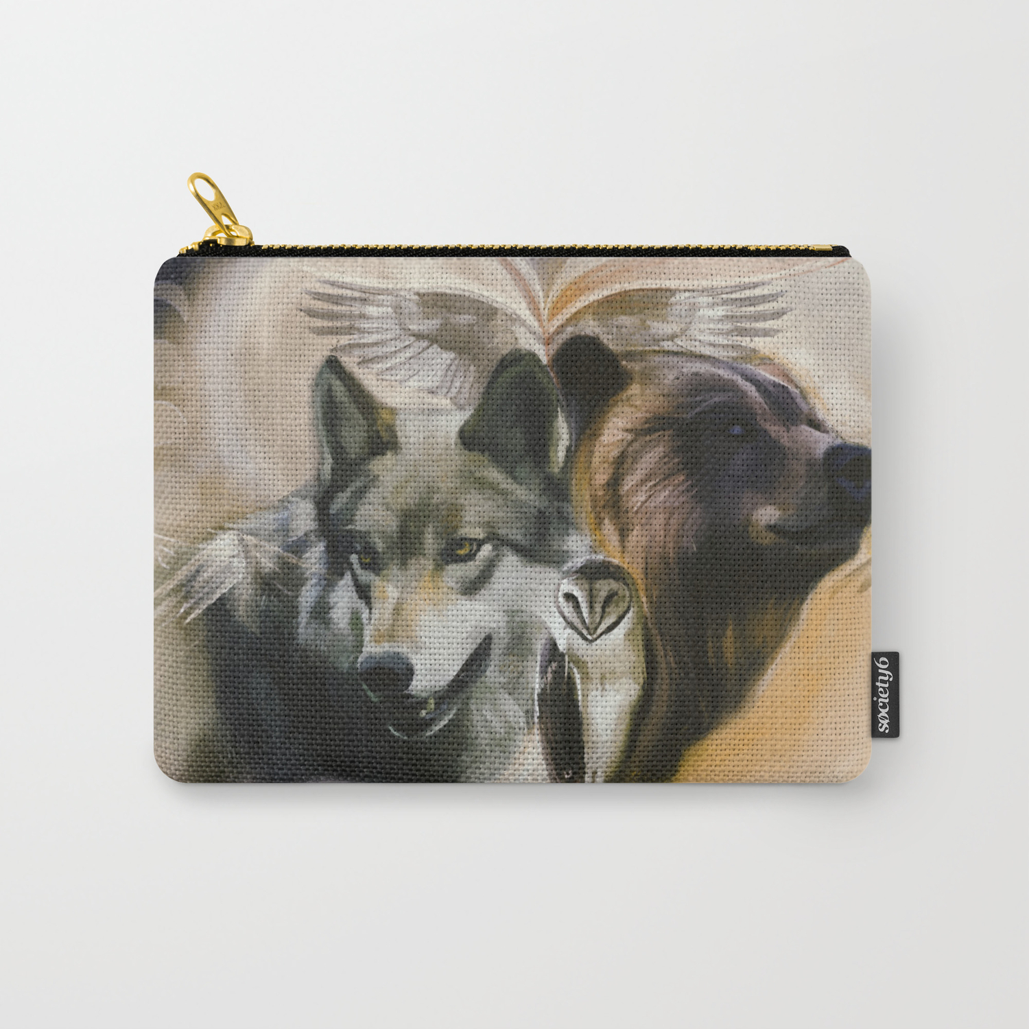 Wolf, Bear, Owl Spirit Animals Carry-All Pouch by Ibernalis | Society6