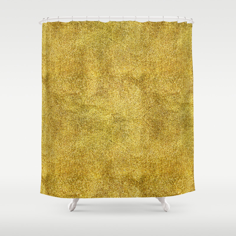 Antique Gold Glitter Shower Curtain By Artz Onsociety Society6 Antique Gold Glitter Shower Curtain By