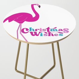 Flamingo Christmas Side Table