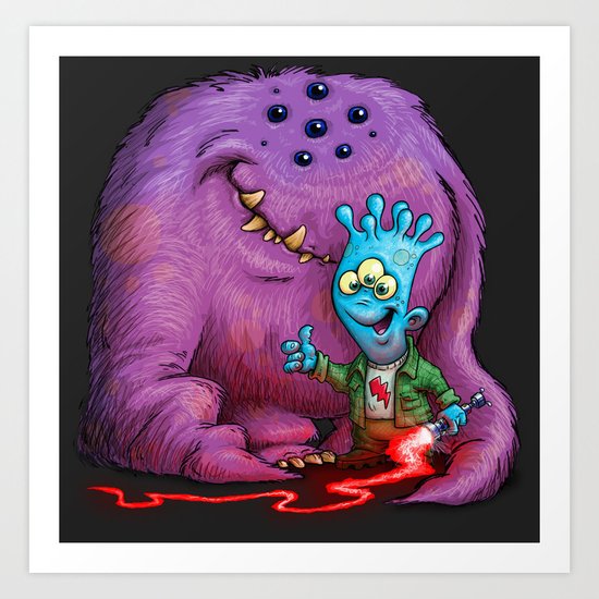A boy and his Grogg Art Print