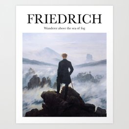 Friedrich - Wanderer Above the Sea of Fog Art Print
